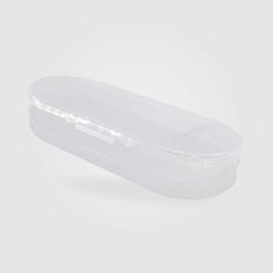 estuche plastico tonalidad transparente escarchado referencia 156