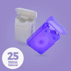 Seda dental Press de 25 metros con sabor natural de color púrpura y gris