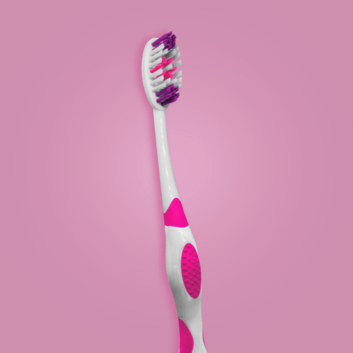 Perspectiva de perfil de cepillo dental Massage color fucsia