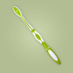 cepillo dental para adultos con masajeador visto desde la parte posterior