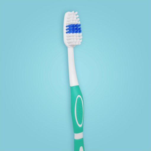 Cepillo dental para adultos bicomponente color aguamarina