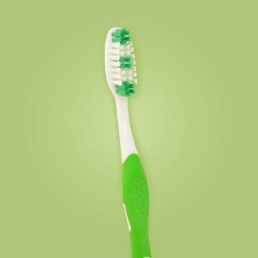 cepillo dental para adultos bicolor blanco y verde
