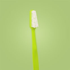 Perspectiva mango color verde de cepillo de dientes diamante para adultos