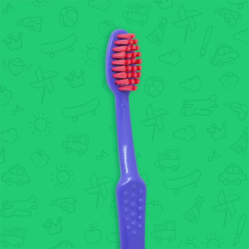 Cepillo dental para niños Floppy mango color púrpura