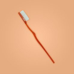 Cepillo dental Diamante Translucido color naranja detalle lateral