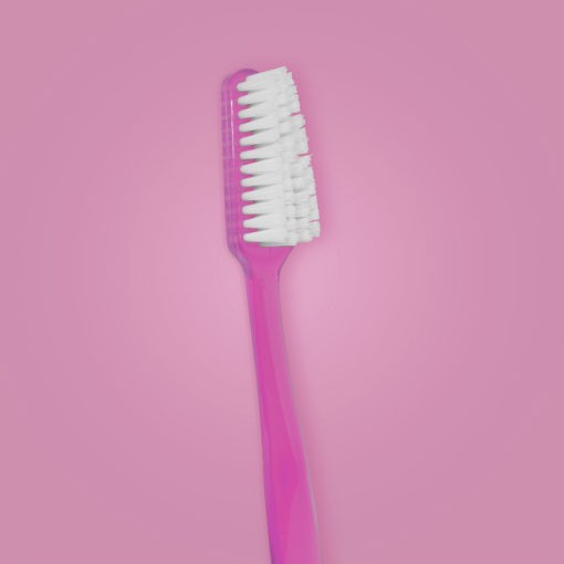 Cepillo dental diamante translucido detalle color rosa