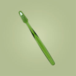 Cepillo dental Diamante translucido color verde perspectiva posterior