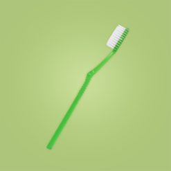 Vista lateral de cepillo dental de ortodoncia para adultos