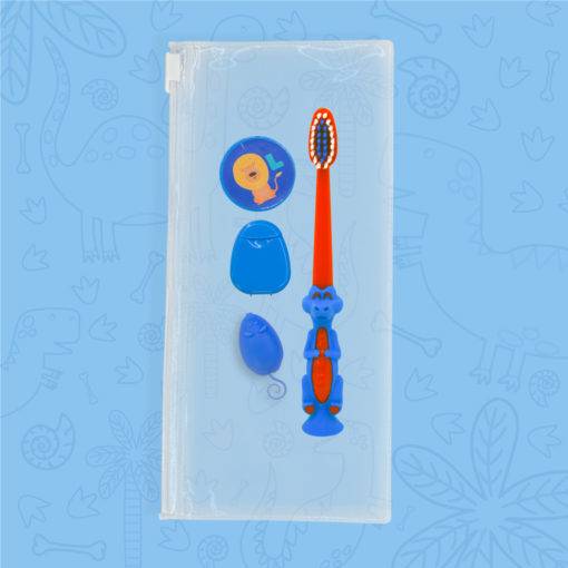 Perspectiva de contenido de kit infantil K248 insumos color azul