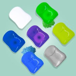 Vista de gama de colores de estuche seda dental Curve