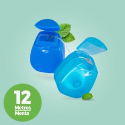Estuche de seda dental fresh 12 mts sabor menta color azul