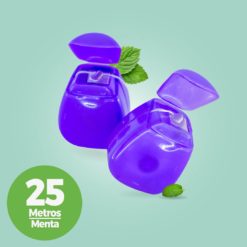 Estuche de seda dental fresh 25 mts sabor menta color púrpura