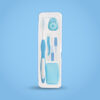 kit de ortodoncia K277 color azul en perspectiva de estuche
